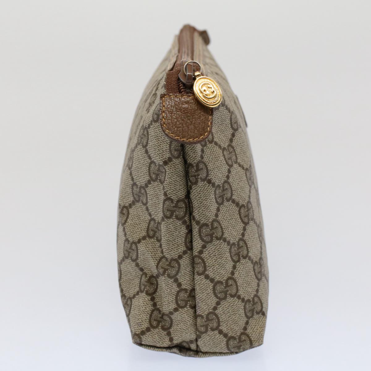 GUCCI GG Canvas Pouch PVC Leather Beige 014 115 6088 cl746