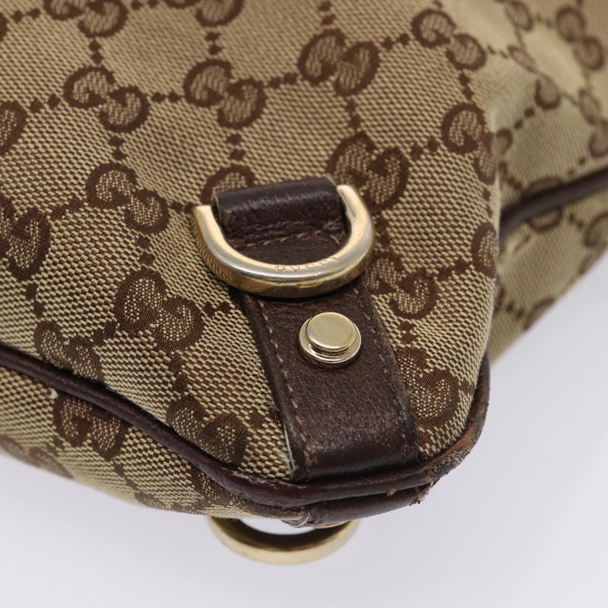 GUCCI GG Canvas Shoulder Bag Beige Brown 131326 cl847