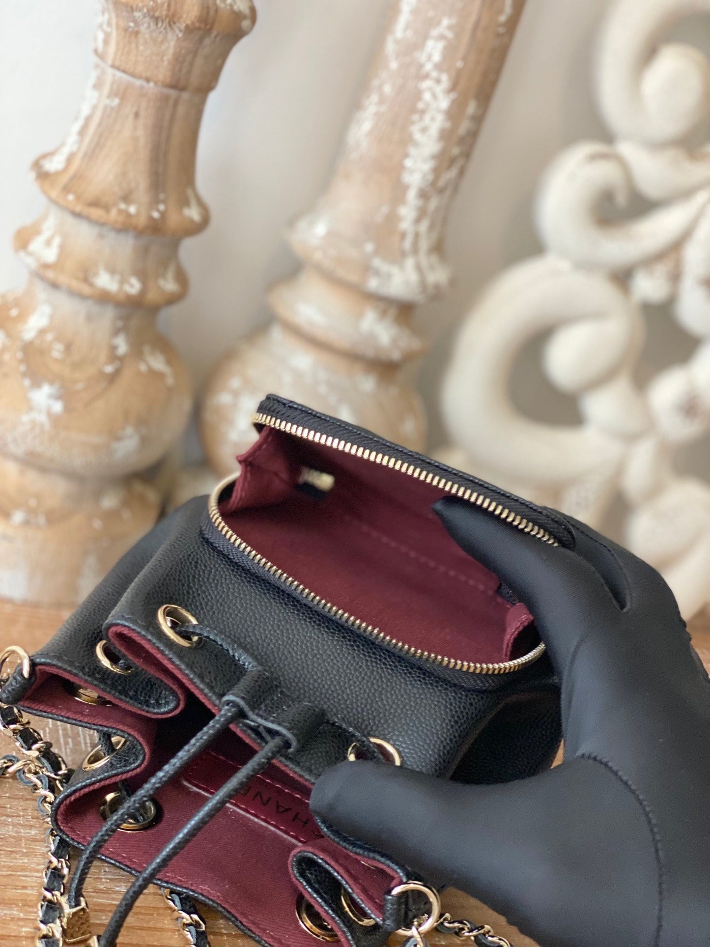CHLMini Bucket Bag With Strap Black For Women Bags 4.9in/12.5cm