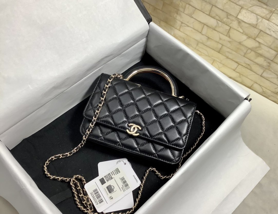CHLHand-Held Oblique Cross Bag Black For Women Bags 6.7in/19cm