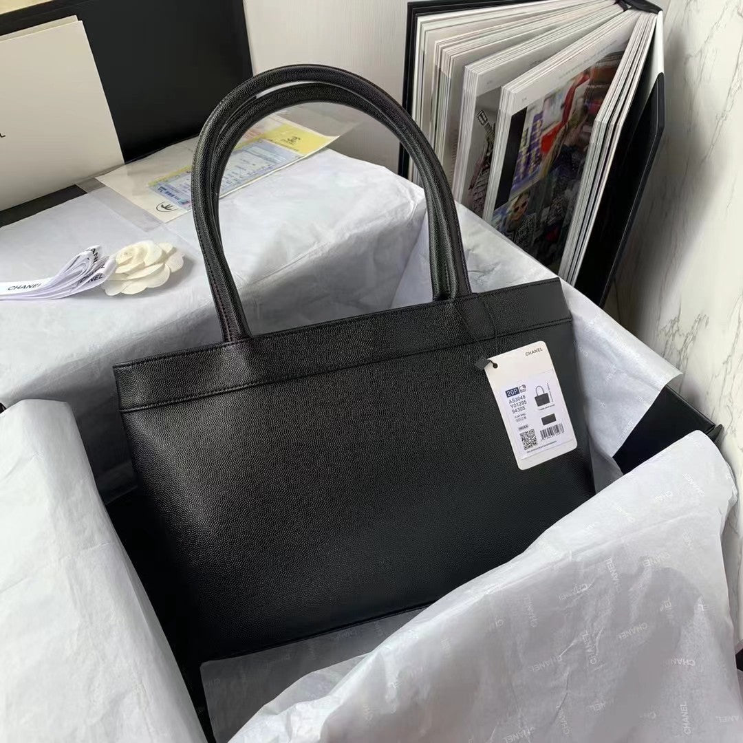 CHLVintage CHLOpen Tote Caviar East West Black For Women Bags 14.5in/36.9cm
