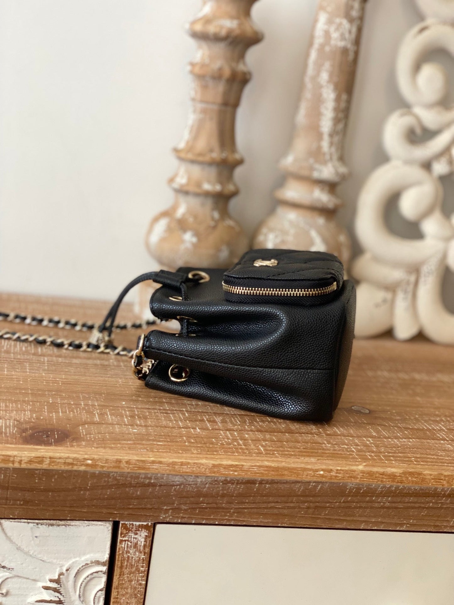 CHLMini Bucket Bag With Strap Black For Women Bags 4.9in/12.5cm