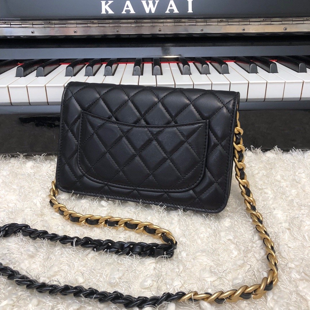 CHLOriginal Small Classic Flap Bag Gold Hardware Black For Women, Women’s Handbags, Shoulder Bags 7.5in/19cm AP33814