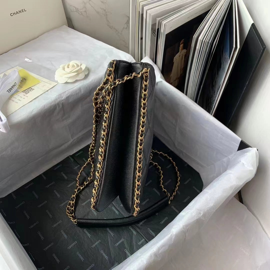 CHLSmall Shopping Bag Black For Women Bags 9.1in/23cm AS3470 B08850 94305