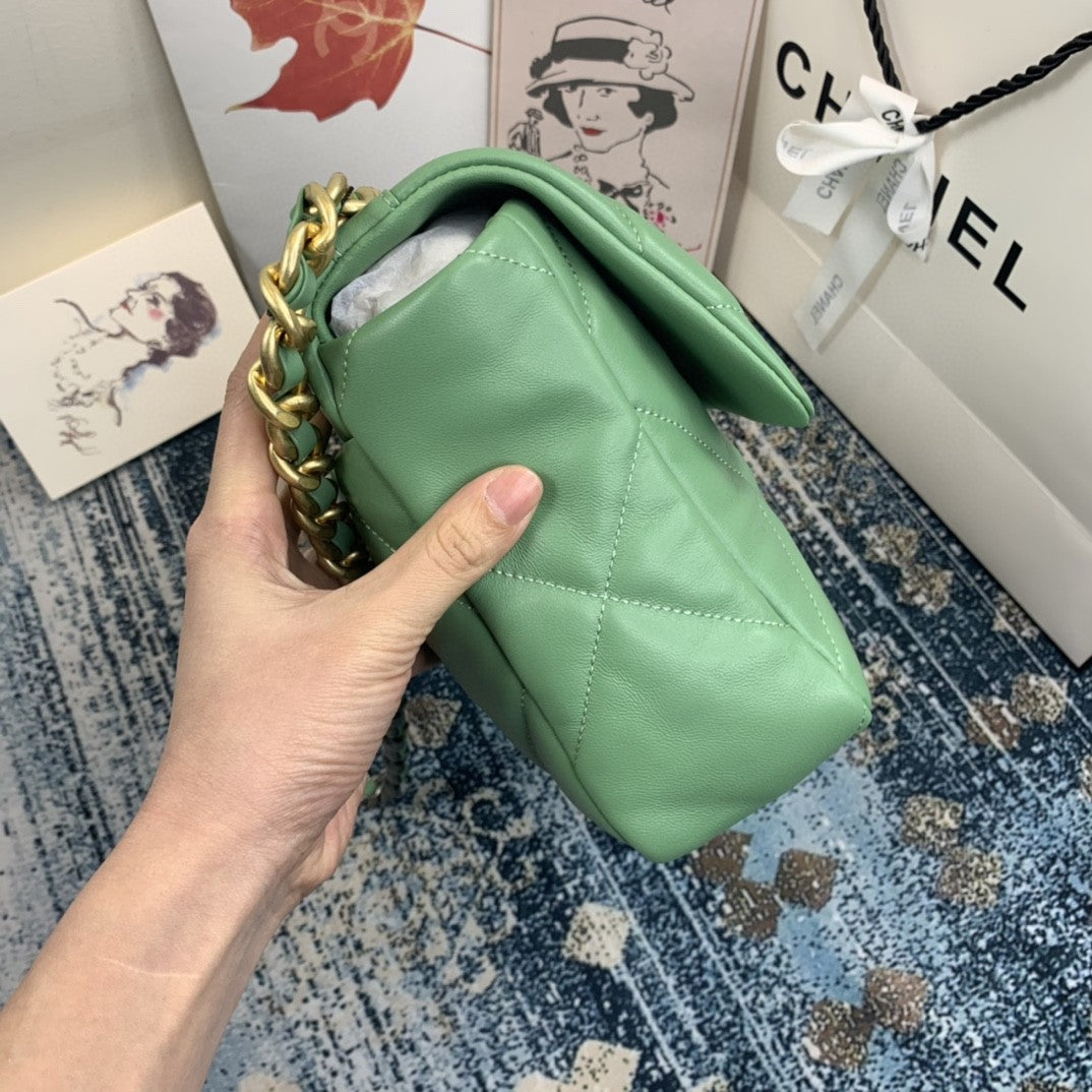CHL 19 GlamIap Bag Gold Hardware Green For Women Handbags, Shoulder Bags 10.2in/26cm AS1160