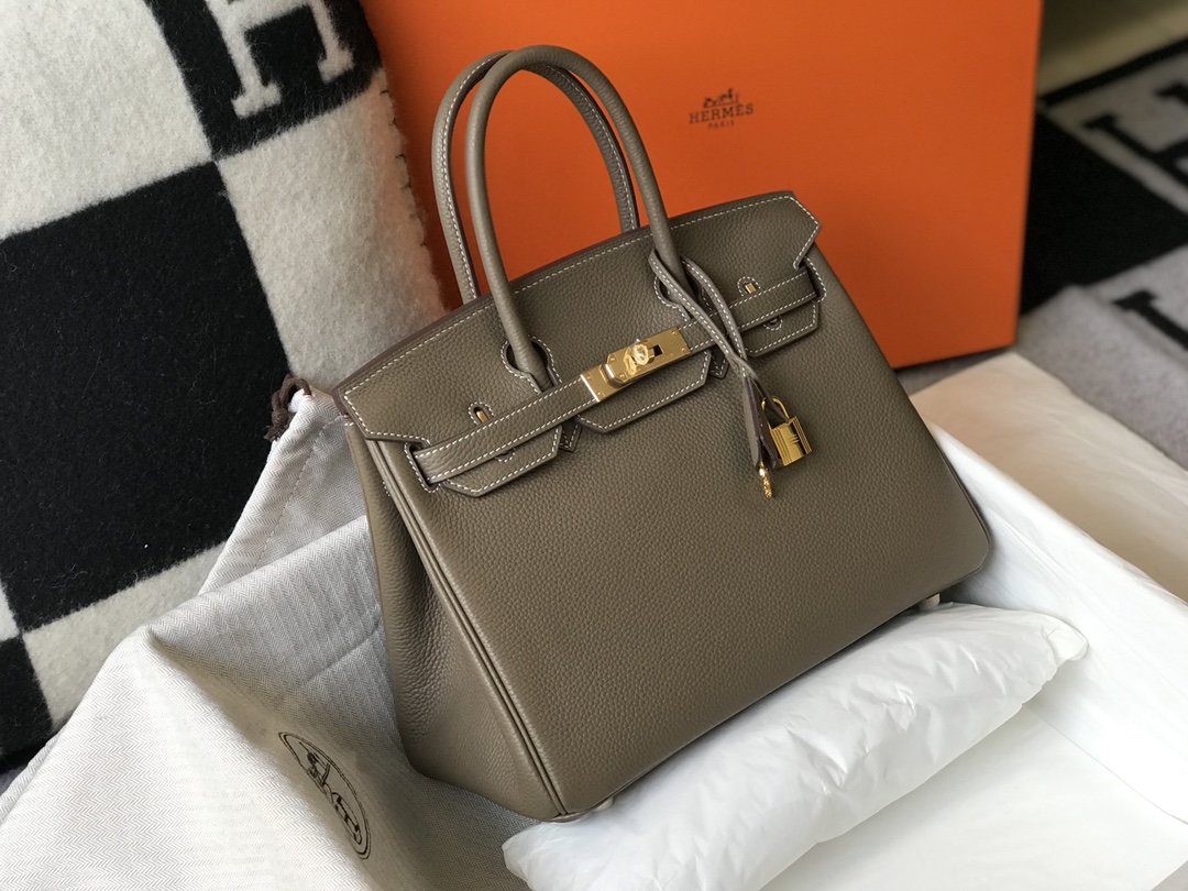 GLAMI Birkin Etoupe Gold Hardware Bag For Women, Handbags, Shoulder Bags 30cm/12in