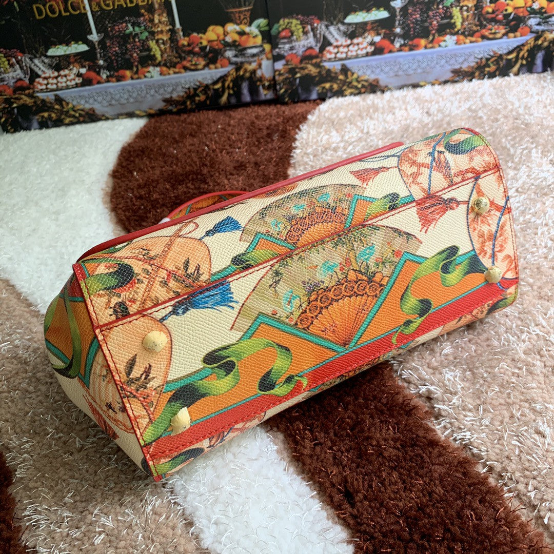 GLAMI MeGLAMIum Sicily Handbag Unique Print Motifs Muticolour For Women 10.2in/26cm GLAMI