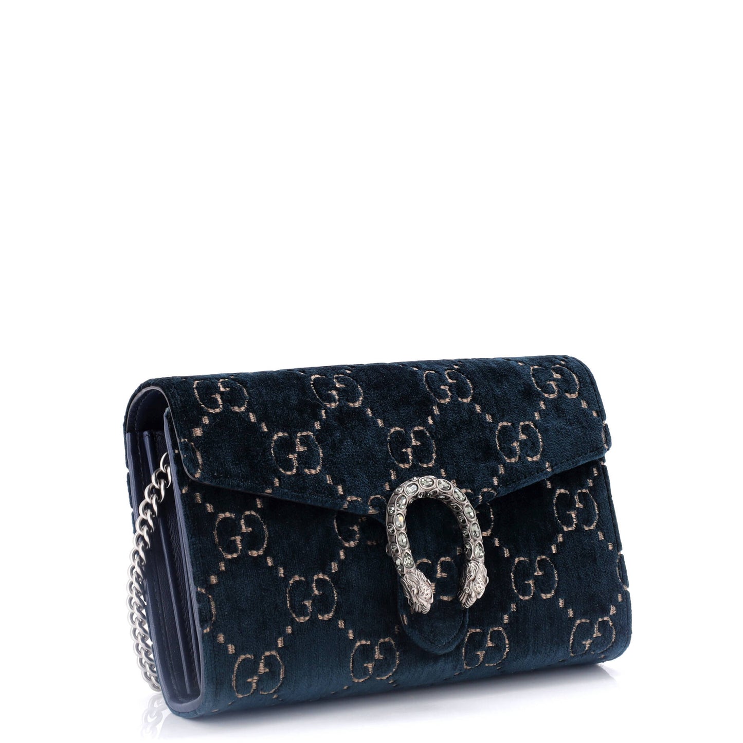 Dionysus Chain Wallet GG Velvet Small