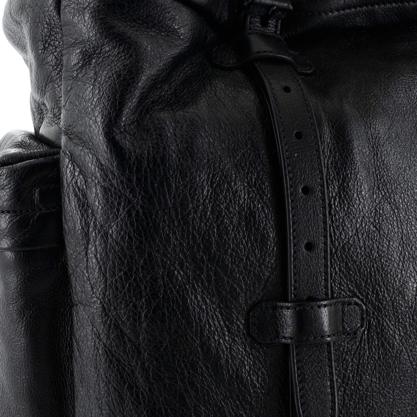 Double G Drawstring Tote Leather