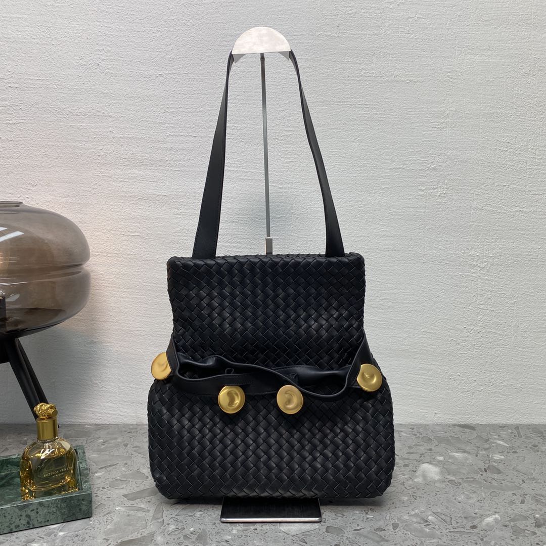 GLAMI Intrecciato Shoulder Bag Black, For Women, WomenÃ¢â‚¬â„¢s Bags 10.2in/26cm
