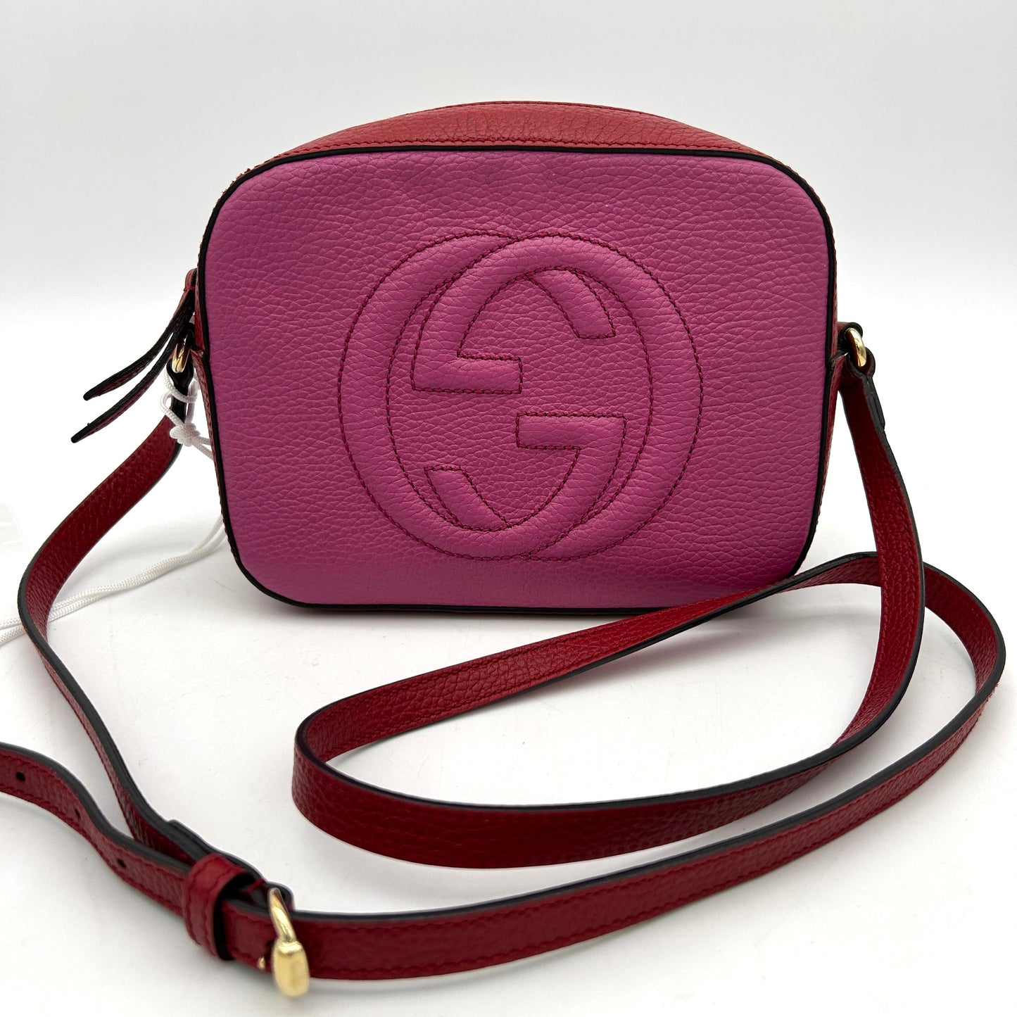 GLM-- Soho Small Shoulder Bag in pink and red leather LA12338