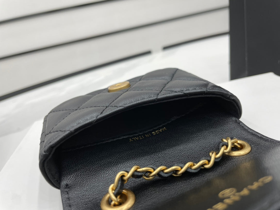 CHLMini Flap Bag Black For Women, Women’s Bags 3.5in/9cm