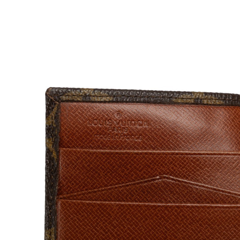 Louis Vuitton Monograms Portmoney Beer Cult Credi W Hawk Double Folded Wallet M61660 Brown PVC Leather Ladies Louis Vuitton