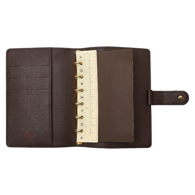 Louis Vuitton Damier Agenda PM Handbook Cover 6 s R20700 Brown PVC Leather  Louis Vuitton