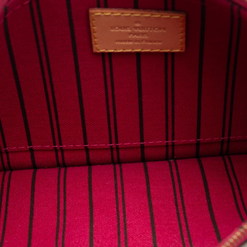 LOUIS VUITTON Neverfull MM Clutch Pouch Monogram Brown Ladies