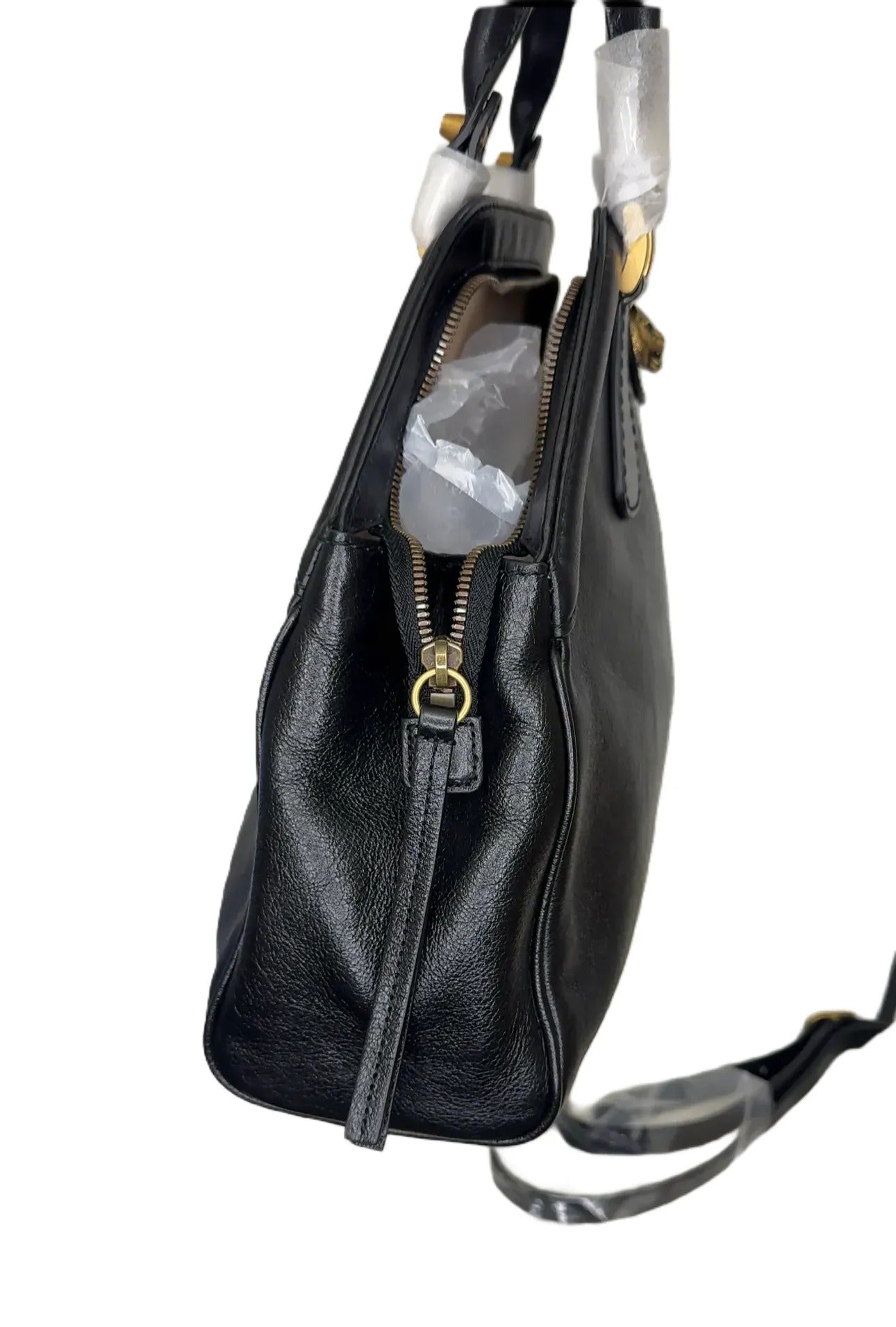 Gucci RE(BELLE) Top Handle Bag Leather Medium Black B24-59