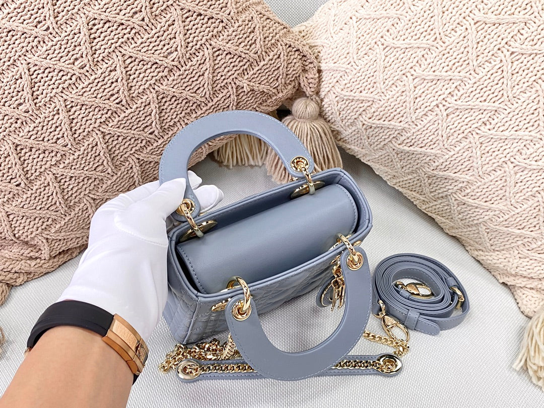 GLAMI Mini Lady Bag Blue For Women 6.5in/17cm CD M0505SLOI
