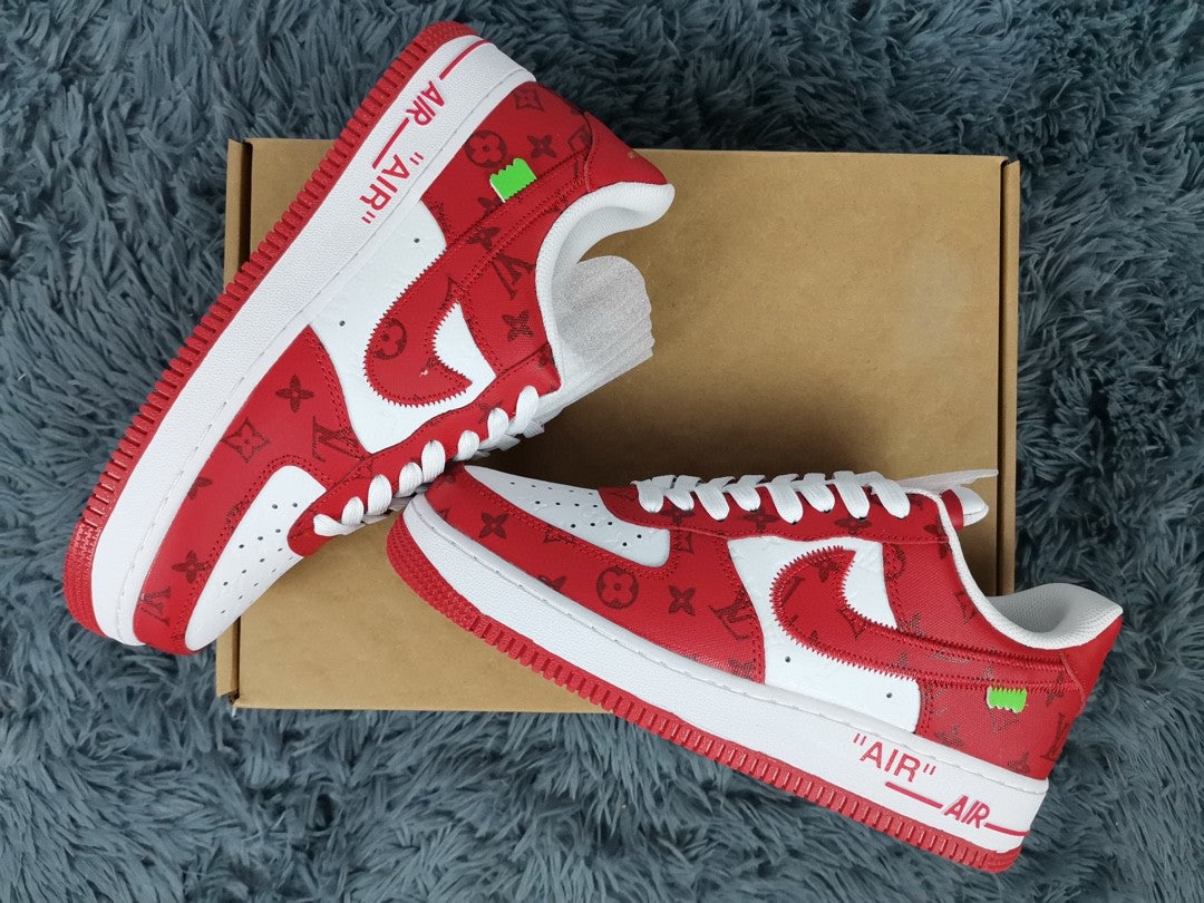 Ã‚Â GLAMI ForGLAMI 1 Low x Louis Vuitton Virgil Abloh ‘White Red’ For Men LD 0242