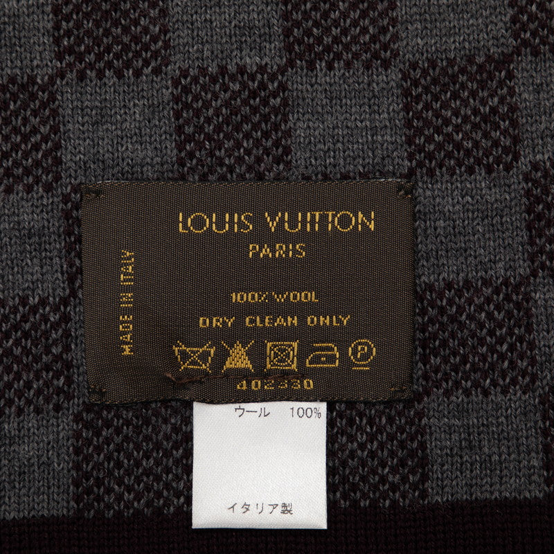 Louis Vuitton Damiere Graffiti Asharp Petty Maffler 402330 Pearl Gray Wool Men Louis Vuitton
