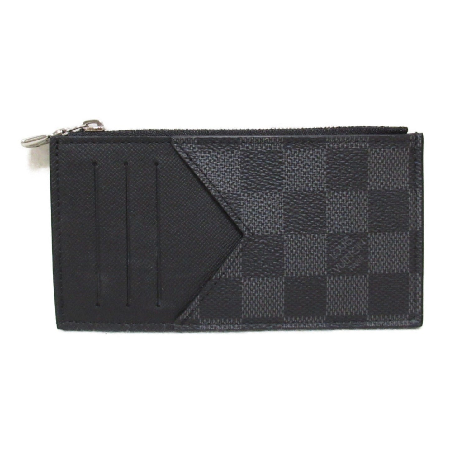 Louis Vuitton Coin Card Her Coin Case Coin Case Wallet PVC Coated Canvas Damier Graffit Men Black N64038