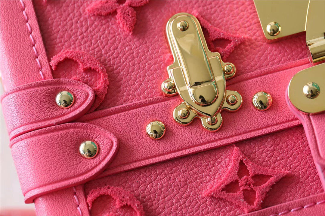 LV Petite Malle Tufted GlamIuo Pink For Women,  Shoulder And Crossbody Bags 7.9in/20cm LV M20745