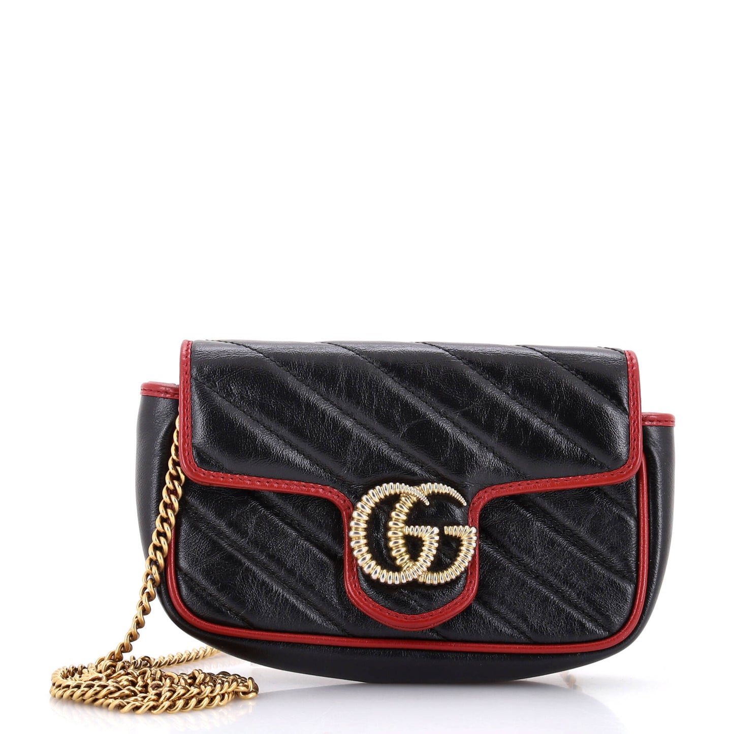 GG Marmont Flap Bag Diagonal Quilted Leather Super Mini