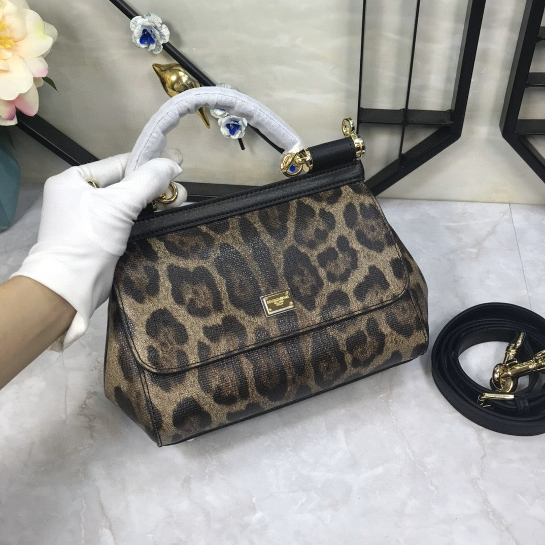 GLAMI Leopard Print Small Sicily Top Handle Bag Muticolour For Women 7.8in/20cm GLAMI