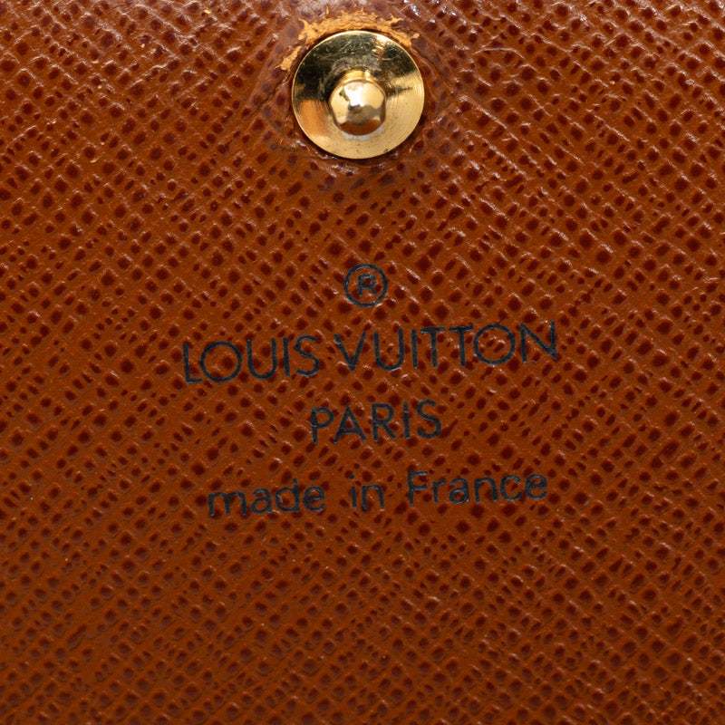 Louis Vuitton Monogram M61730 Double Folded Wallet PVC/Leather Brown