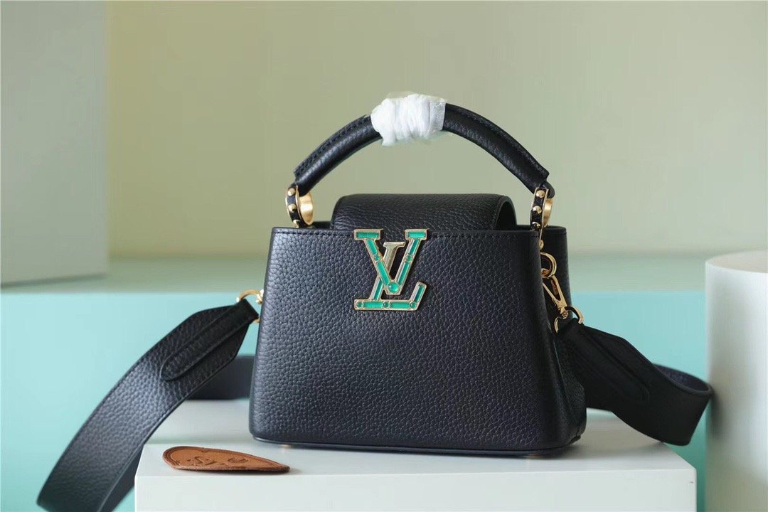 LV Capucines GLAMI Taurillon Black For Women,  Shoulder And Crossbody Bags 21cm/8.3in LV