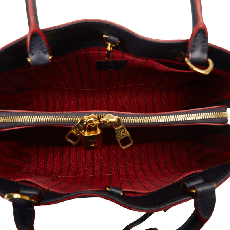 LOUIS VUITTON Montaigne MM in Monogram Amplant M42746 Marine Blue Red