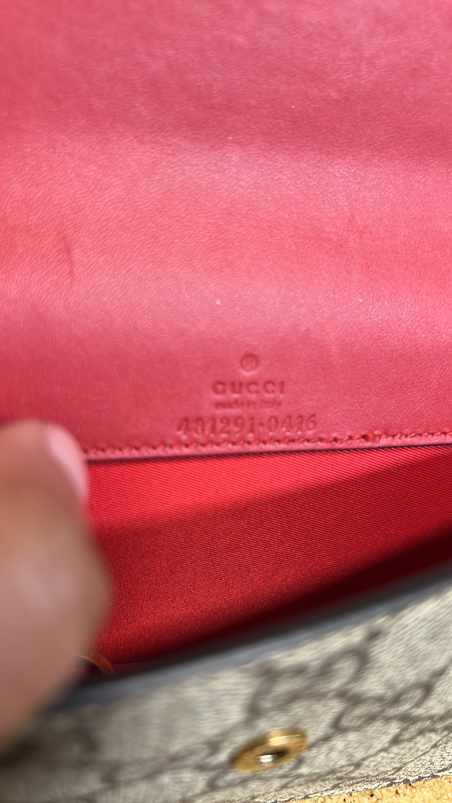 Cherries Wallet on Chain GG Coated Canvas Mini