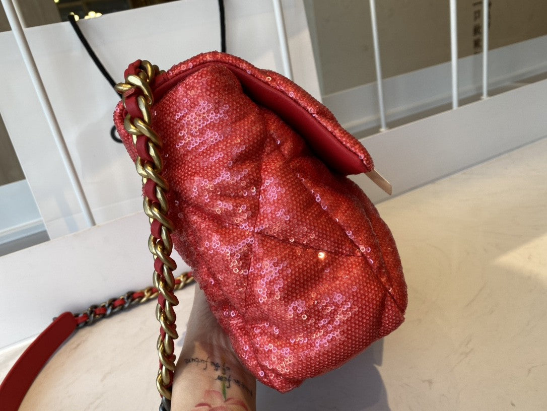 CHL 19 GlamIap Bag Gold Hardware Red For Women Handbags, Shoulder Bags 10.2in/26cm AS1160Ã‚Â 