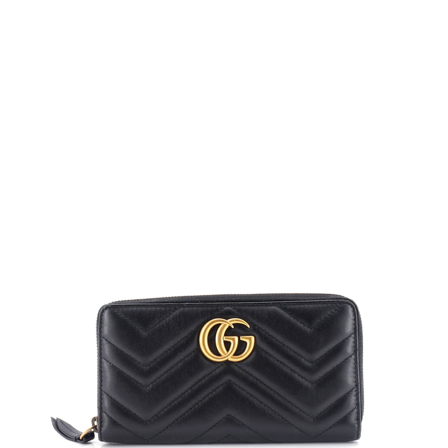 GG Marmont Zip Around Wallet Matelasse Leather