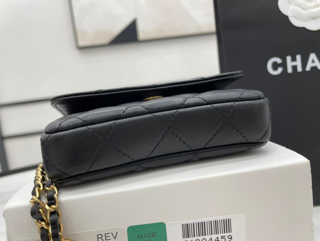 CHLMini Flap Bag Black For Women, Women’s Bags 7.5in/19cm