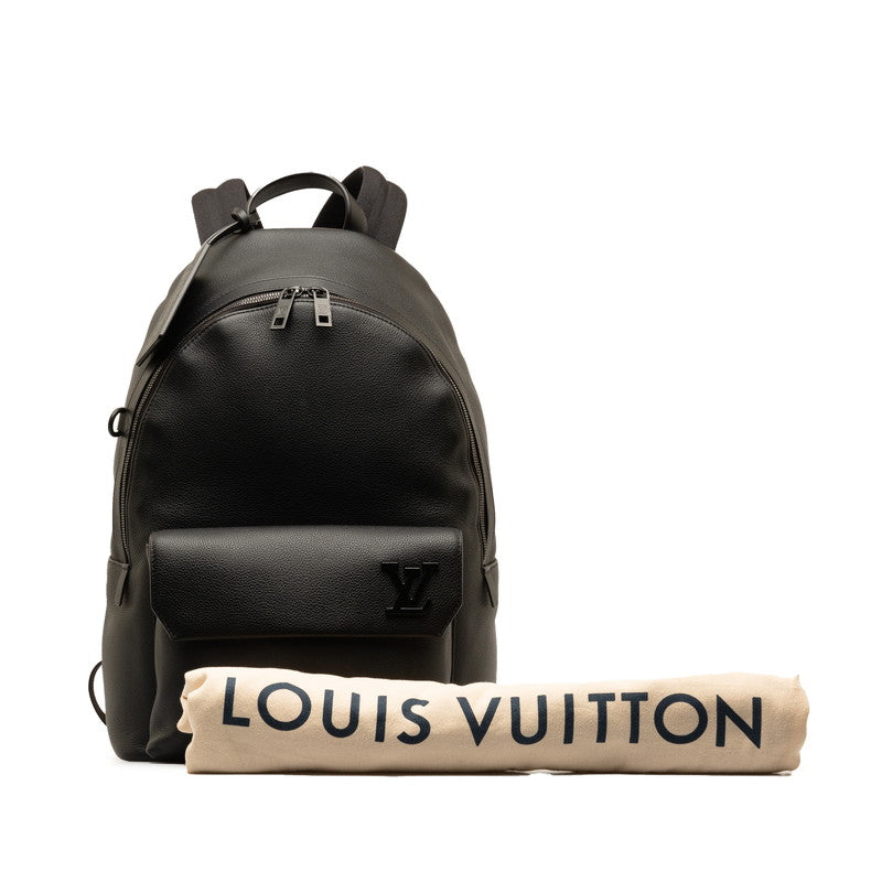 Louis Vuitton LV Logo Backpack M57079 Noir Black Leather Men Louis Vuitton