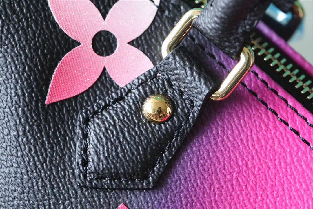 LV Papillon GLAMI Bag Classic Monogram For Women 20cm Midnight Fuchsia LV M59860