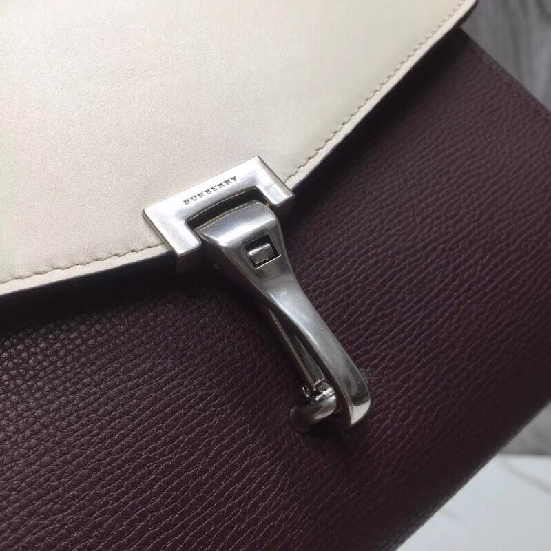 GLAMI Small Macken Colorblock Crossbody Brown/White Bag For Women, Bags 9.5in/24cm