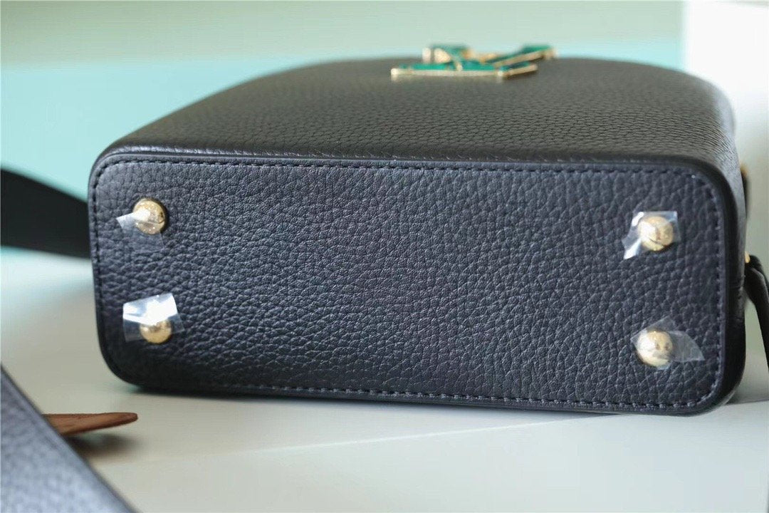 LV Capucines GLAMI Taurillon Black For Women,  Shoulder And Crossbody Bags 21cm/8.3in LV