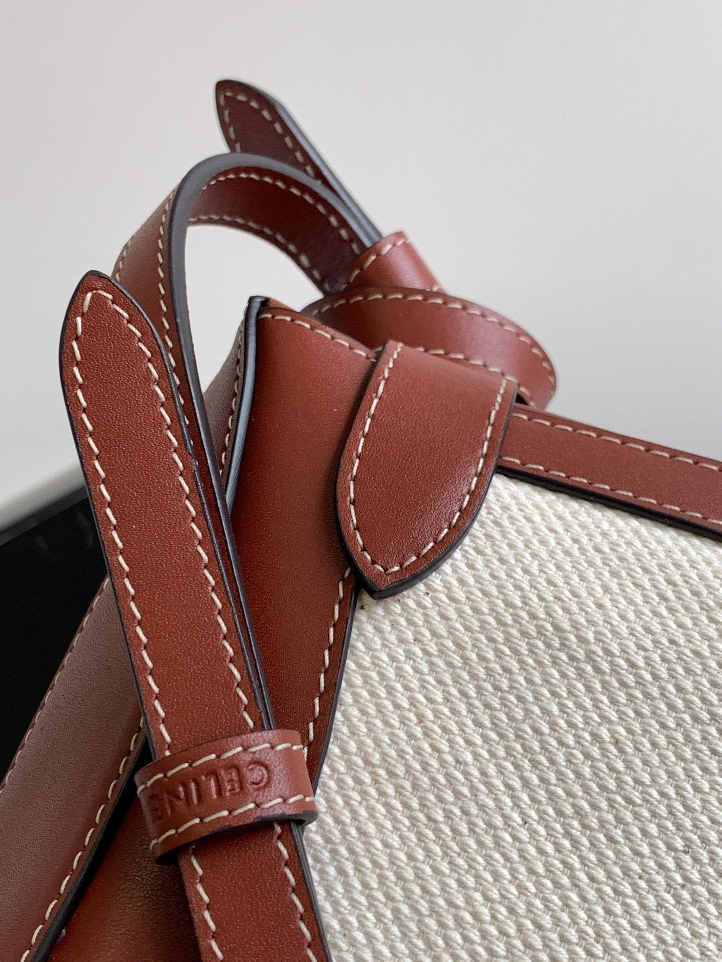 GLAMI BesaGLAMI Noeuds Francais Bag Brown/White For Women 10in/25cmÃ‚Â 