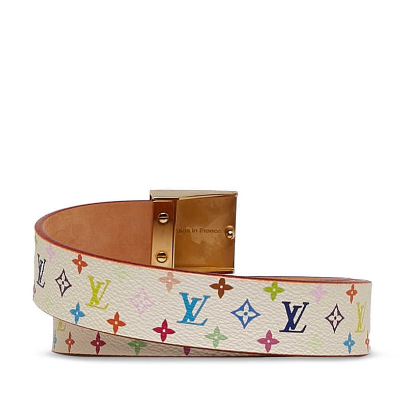 Louis Vuitton Monogram Multicolor Sunshine Belt 80/32 M9270U White PVC Leather  Louis Vuitton