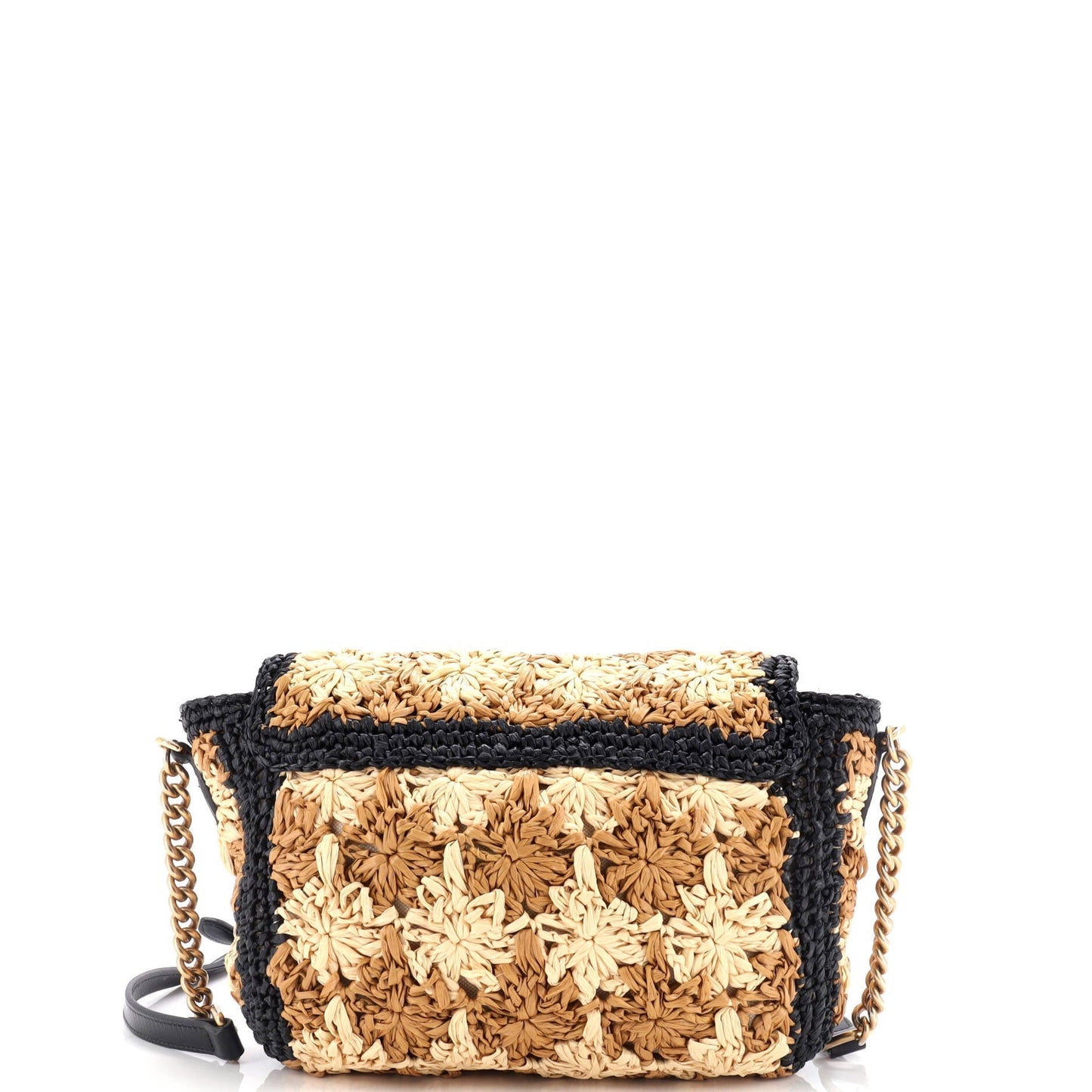 GG Marmont Flap Bag Raffia Small