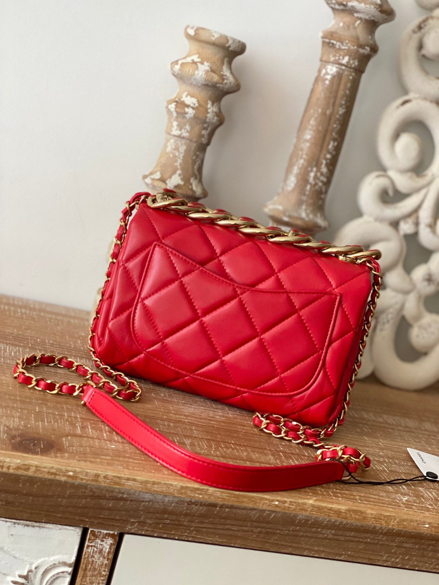CHL Classic GLAMIamond GlamIap Bag Red For Women Bags 9.1in/23cm