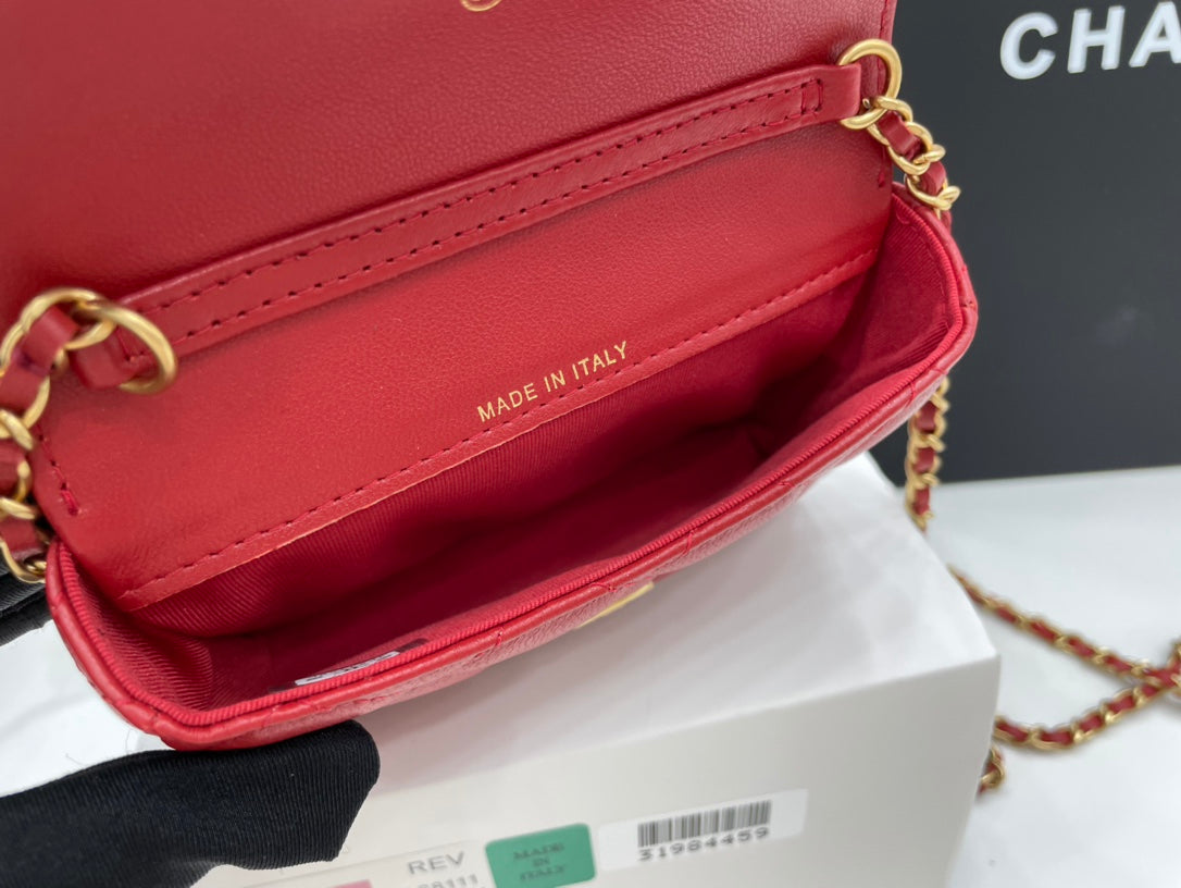 CHL Classic GLAMIstressed Red For Women Bags 4.7in/12cm