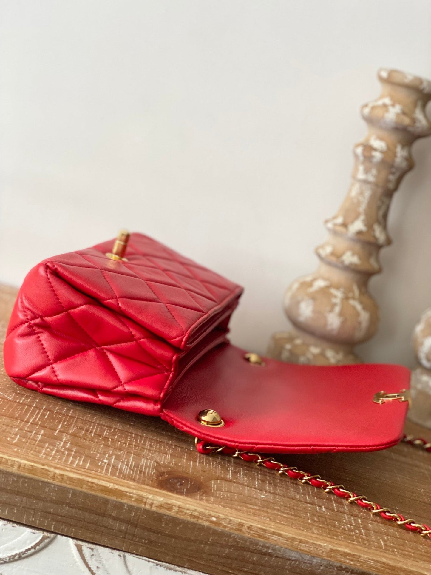 CHL Classic GLAMIamond GlamIap Bag Red For Women Bags 9.1in/23cm
