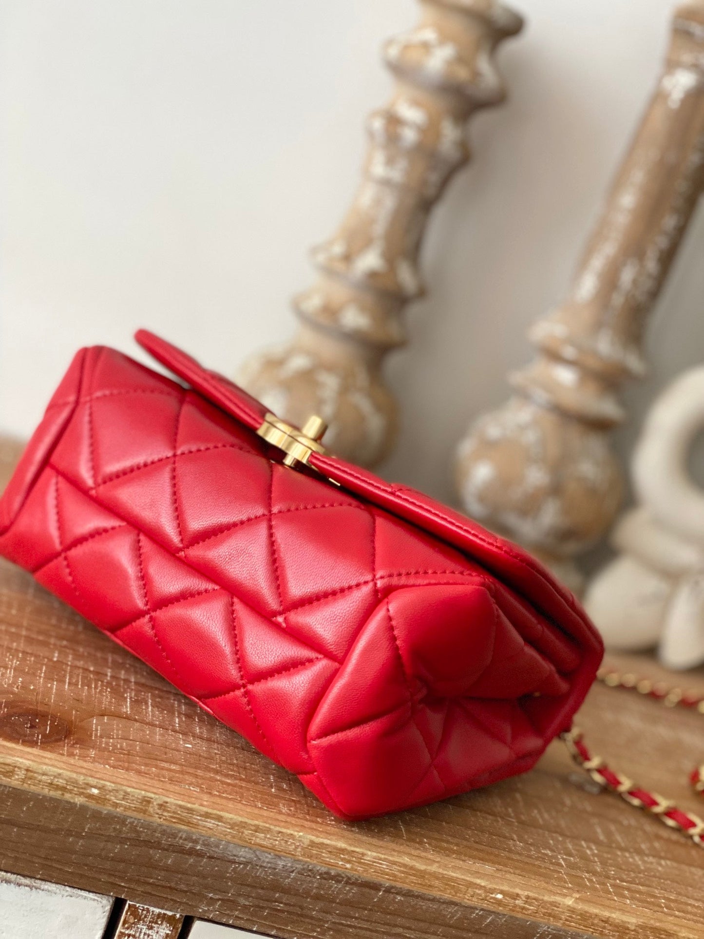 CHL Classic GLAMIamond GlamIap Bag Red For Women Bags 9.1in/23cm