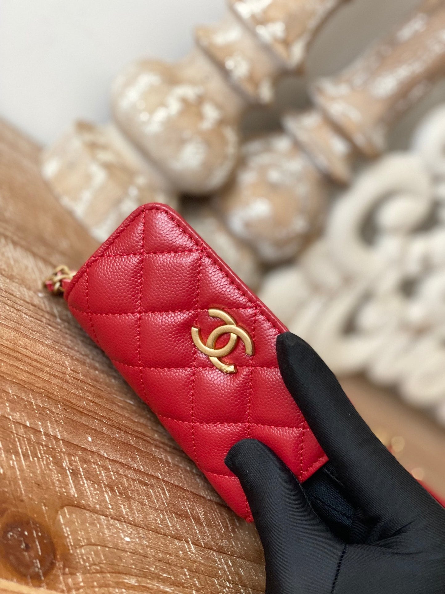 CHL Clutch With Chain Red For Women Bags 4.8in/12.3cm