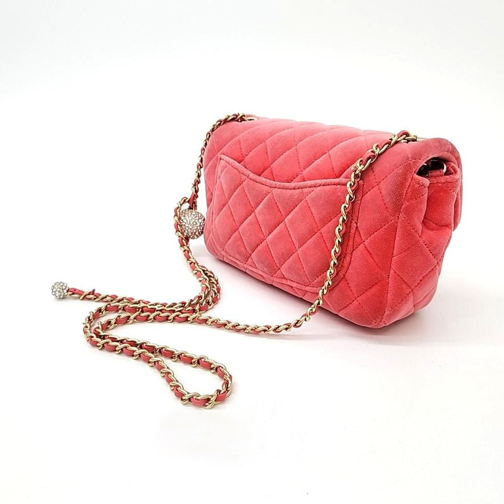 Chanel Velvet Classic Golden Ball New Mini Crossbody Bag (8570924)