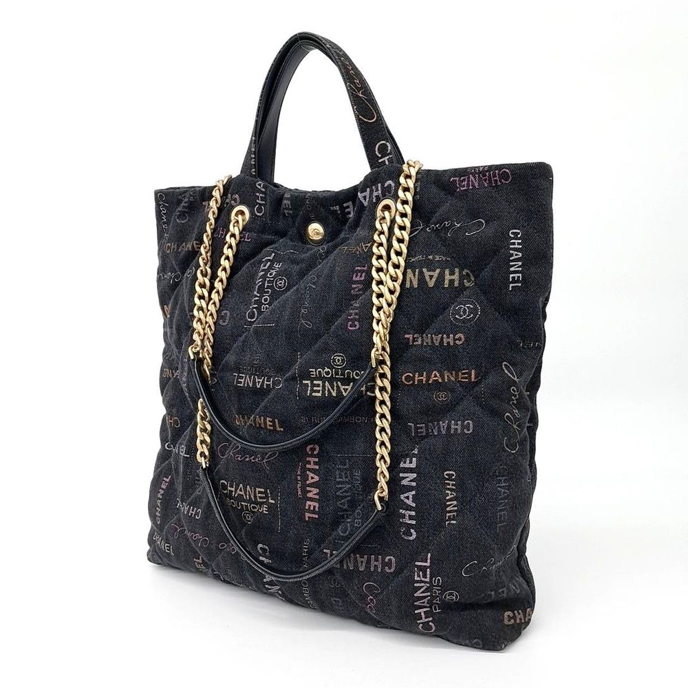 Chanel Denim Chain Shoulder Bag Maxi (7250917)