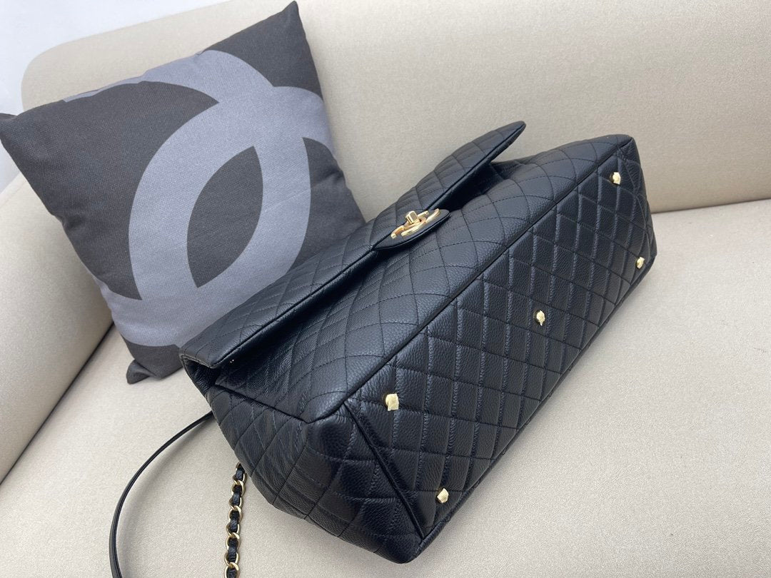 CHL CoCo LuGucciage Gold Toned Hardware 46cm Black For Women