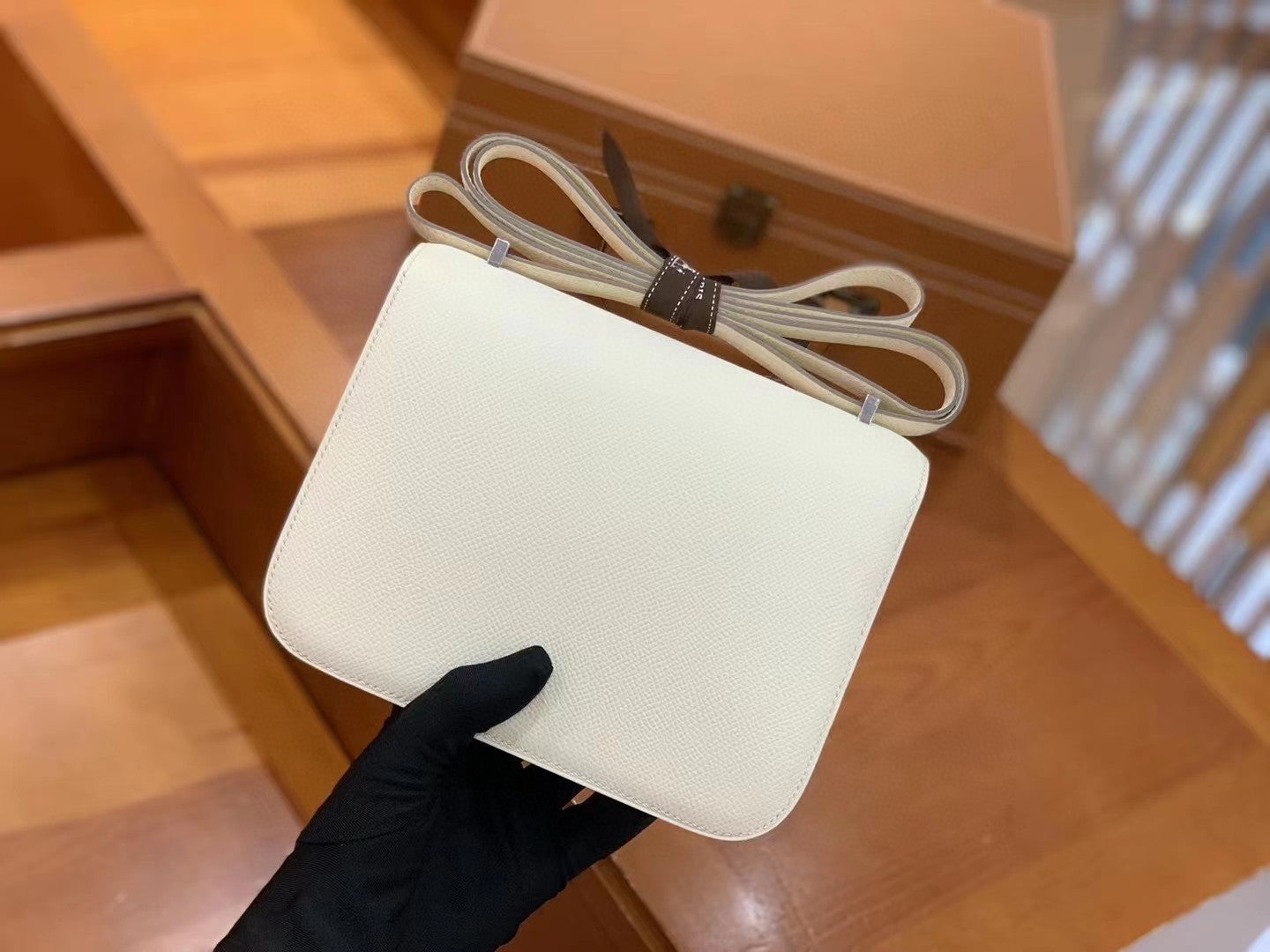 GLAMI ConstanGLAMI 23 Epsom White For Women, Handbags, Shoulder Bag 9in/23cm